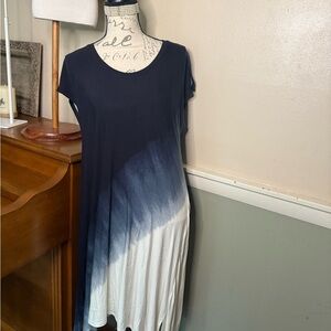 Navy and White Ombre Dress NWT‼️FINAL SALE